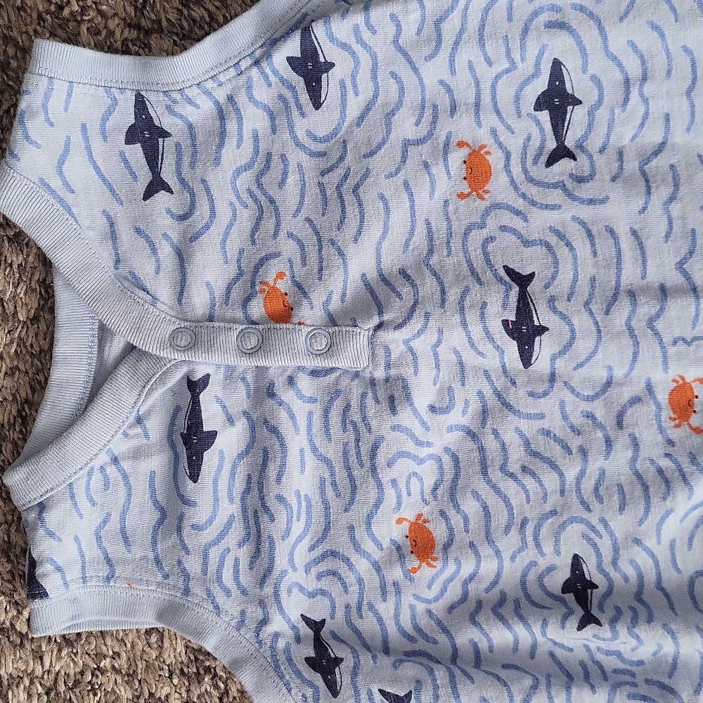 Carter's Light Blue Baby Romper - Picture 2 of 5